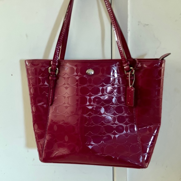 Coach Patent Leather Monogrammed “C” Tote Bag - Picture 4 of 12